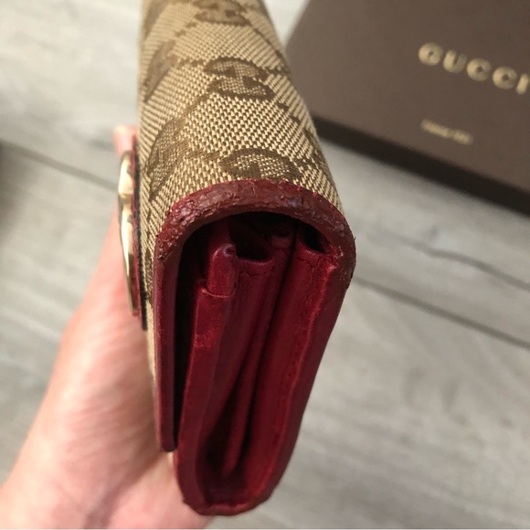 Gucci Monogram Long Wallet GG logo interlocking heart authentic gucci wallet - Picture 5 of 16